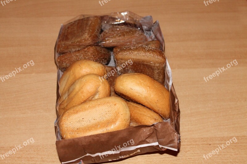 Roll Weizenbroetchen Breakfast Cakes Food