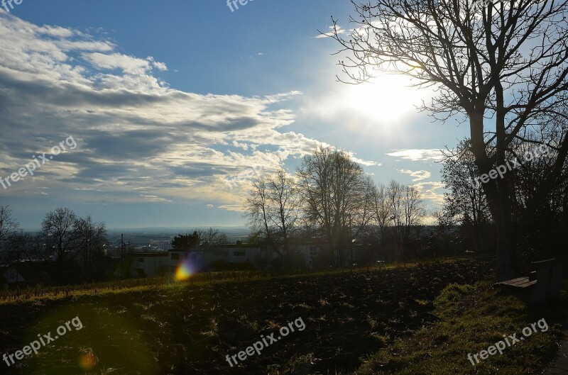 Ulm Sun Clouds January Sunbeam