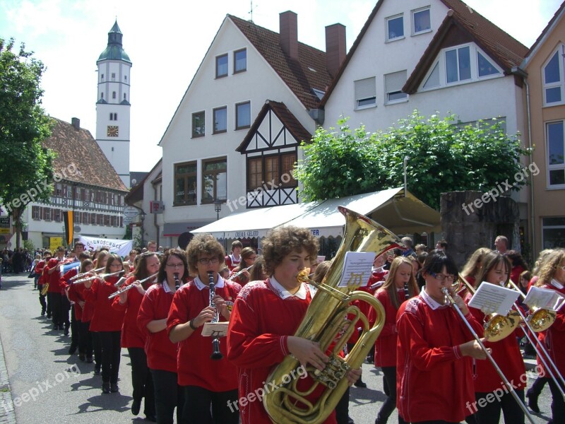 Brass Band Langenauer Schwäble Red Baby Coat Uniform Chapel