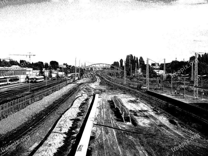 Railway Station Gleise Train Track Architecture