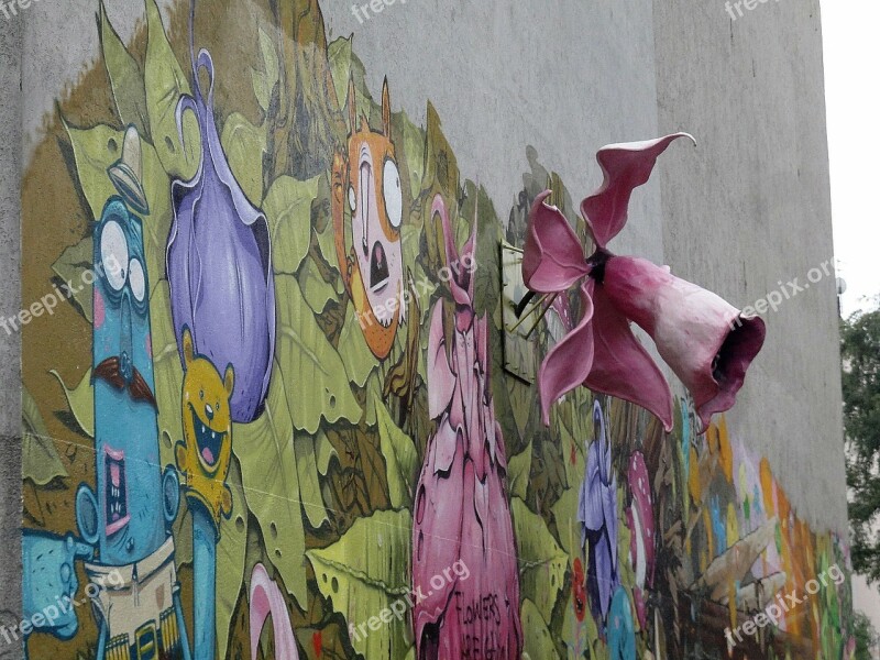 Street Art Berlin Graffiti Flower Art