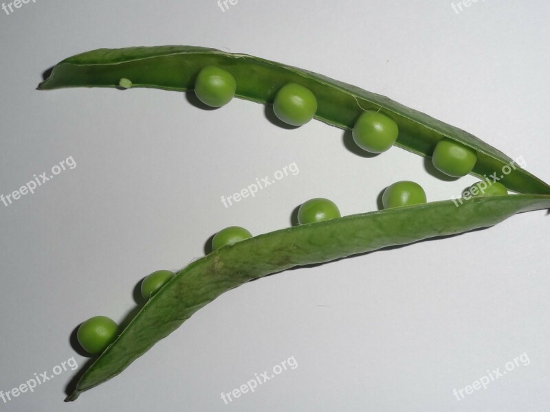 Peas Vegetables Green Fresh Opened