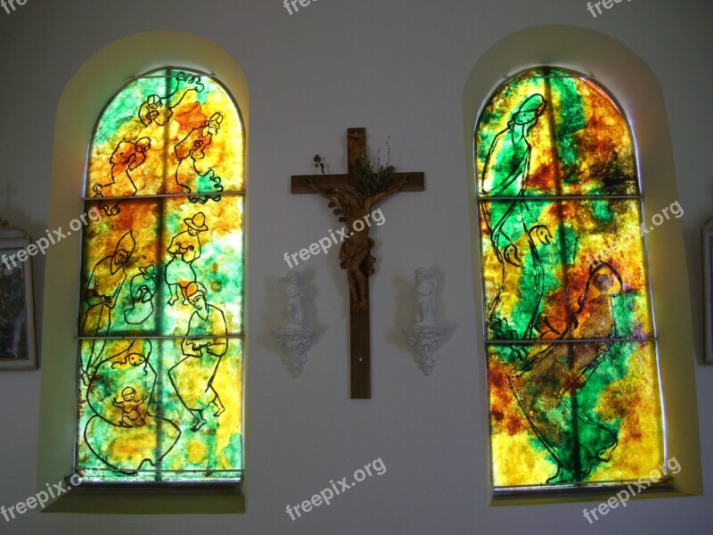 Glass Window Art Artist Bernard Chardon Chapel In Kressen Oy Mittelberg