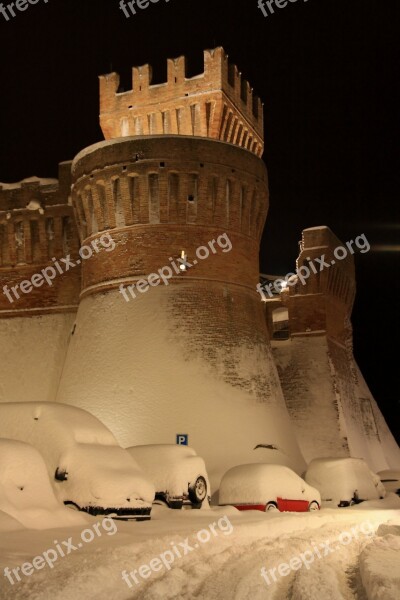 Urbisaglia Country Snow Rocca Free Photos