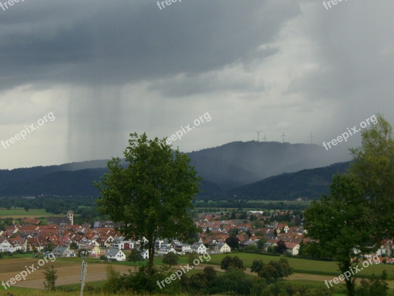 Rain Curtain Gamis Gewitterstimmung Kirchzarten Black Forest