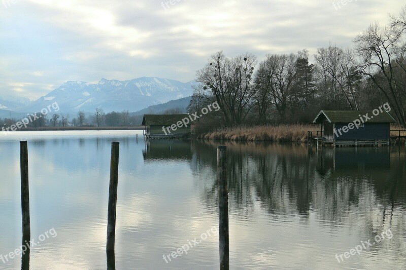 Boat House Waters Water Bank Nature