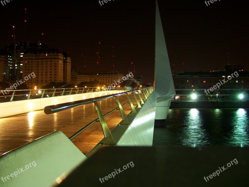 Buenos Aires Argentina Bridge Water River