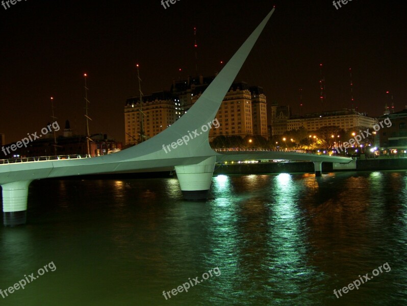 Buenos Aires Argentina Bridge Water River