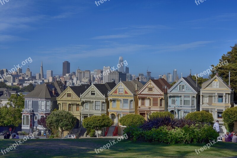 Painted Ladies San Francisco California City Architecture