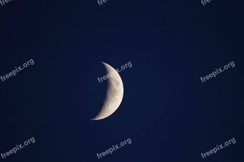 Moon Crescent Moon Sky Night Night Sky