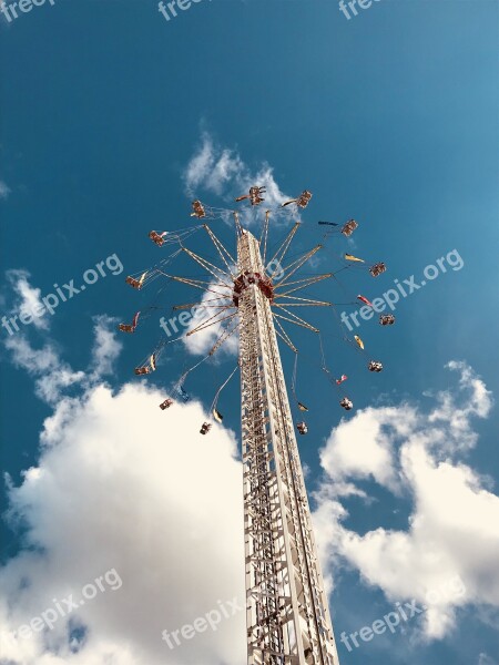 Spring Festival Stuttgart Kettenkarusell Ride Attraction