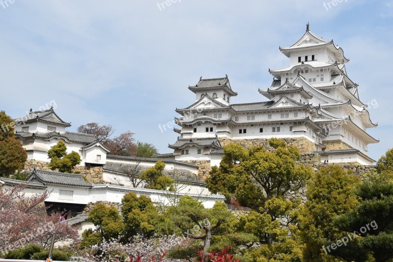 Japan Castle Himeji Tourism Fortress Castle