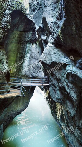 Aare Nature Water Gorge Rock