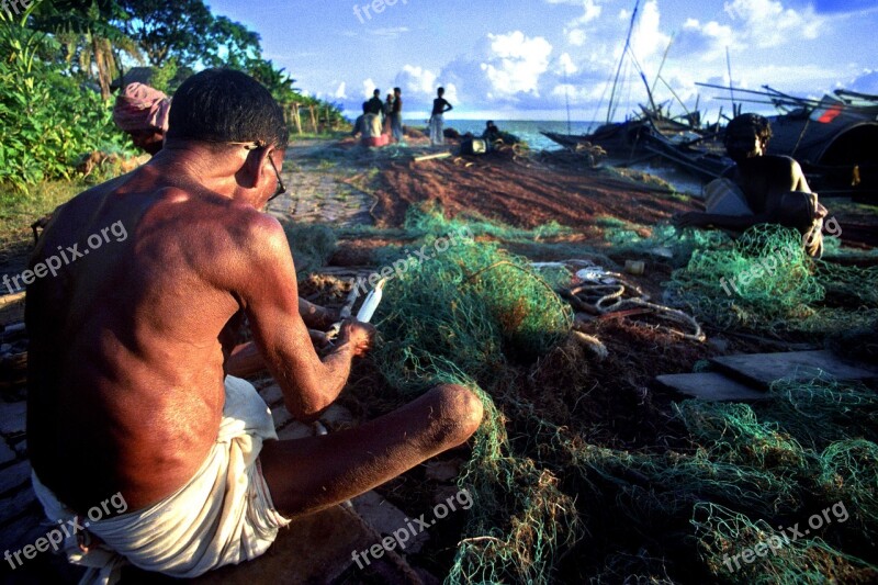 Bangladesh Fisherman Net Free Photos