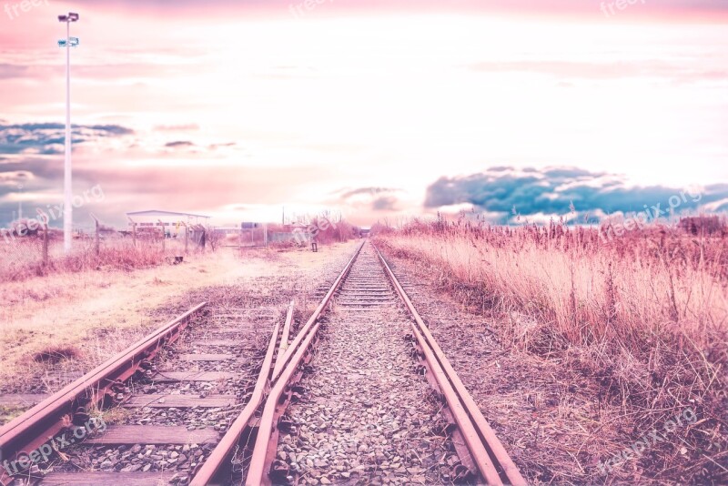 Railway Track Nature Railway Track Landscape