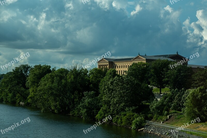 Philadelphia Trees River House Mansion