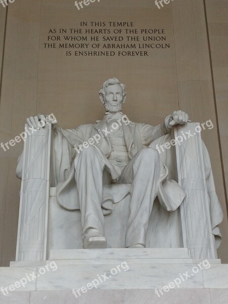 Lincoln Landmark Lincoln Memorial Washington Washington Dc