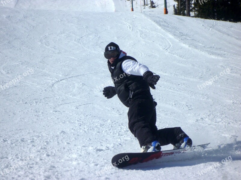 Snowboarders Snowboard Winter Snow Winter Sports