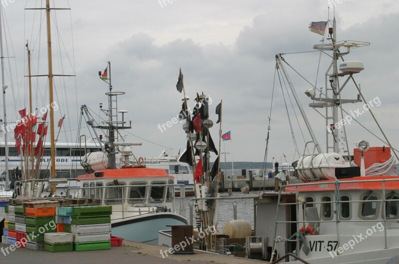 Rügen Island Fishing Port Fishing Boats Fishing Networks