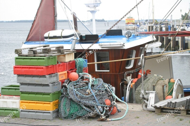 Rügen Island Fishing Port Fishing Boats Fishing Networks