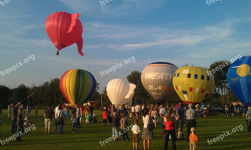 Hot Air Balloon Balloon Colorful Start Start Phase