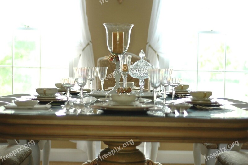 Table Setting Dining Room Window Table Setting