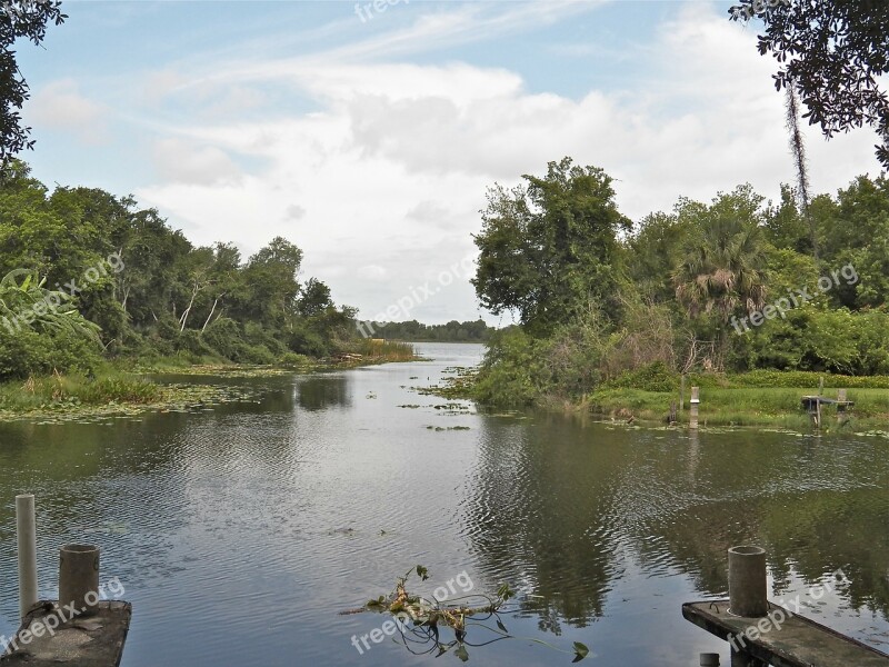 Florida Water Way Lake Water Nature Scenery