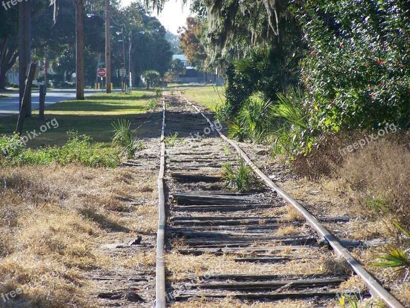 Rail Way Tracks Train Perspective