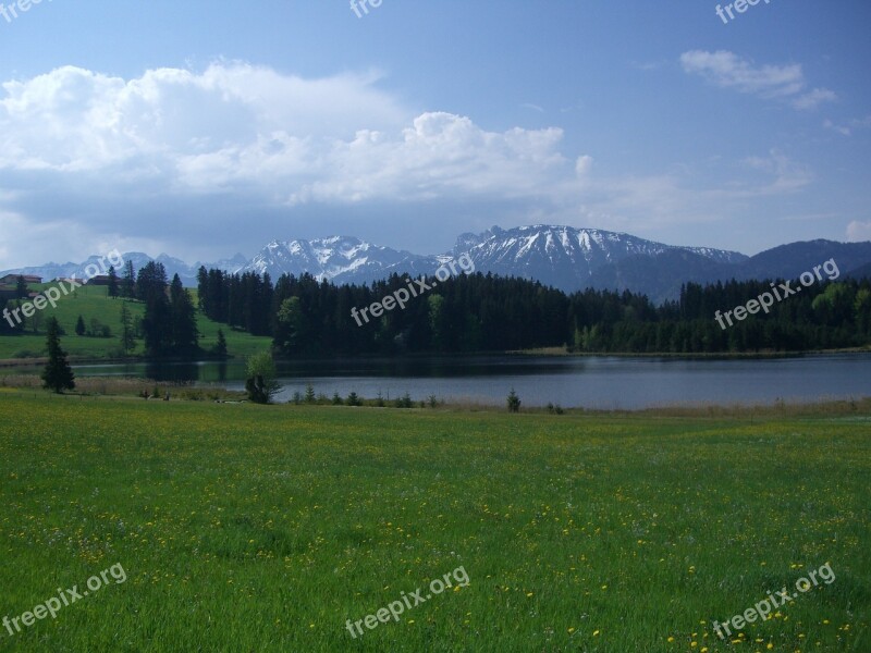 Koeglweiher Allgäu Mountain Panorama Free Photos