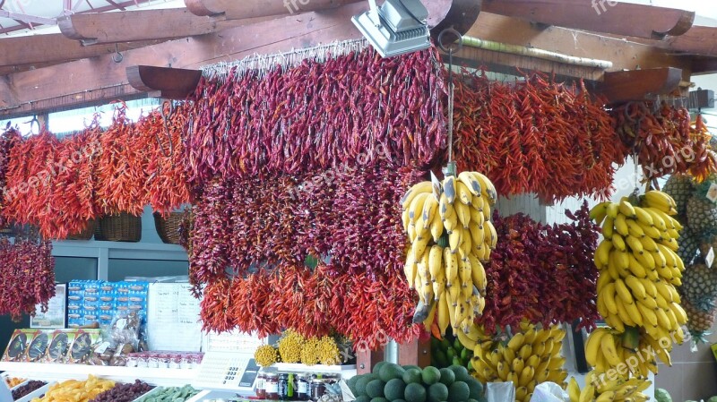 Madeira Funchal Market Pepperoni Free Photos