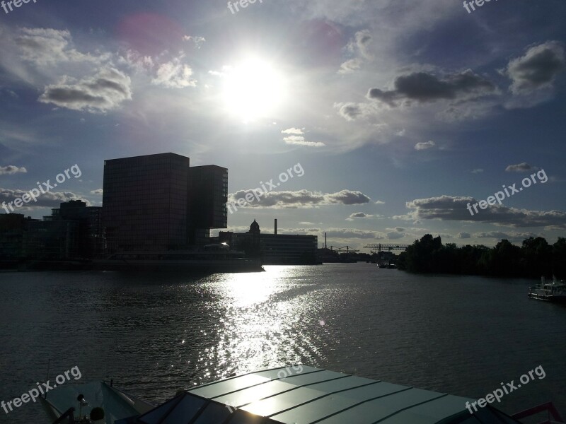 Düsseldorf City Germany Backlighting Free Photos