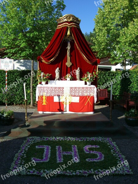 Corpus Christi Altar Street Altar Flower Carpet Nesselwang