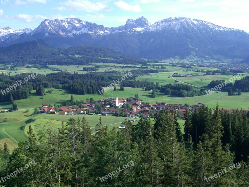 Cell Ostallgäu Mountain Panorama Aggenstein Free Photos