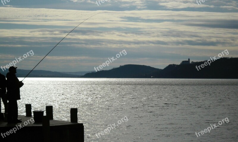 Lake Balaton Tihany Balatonfüred Pier Angler