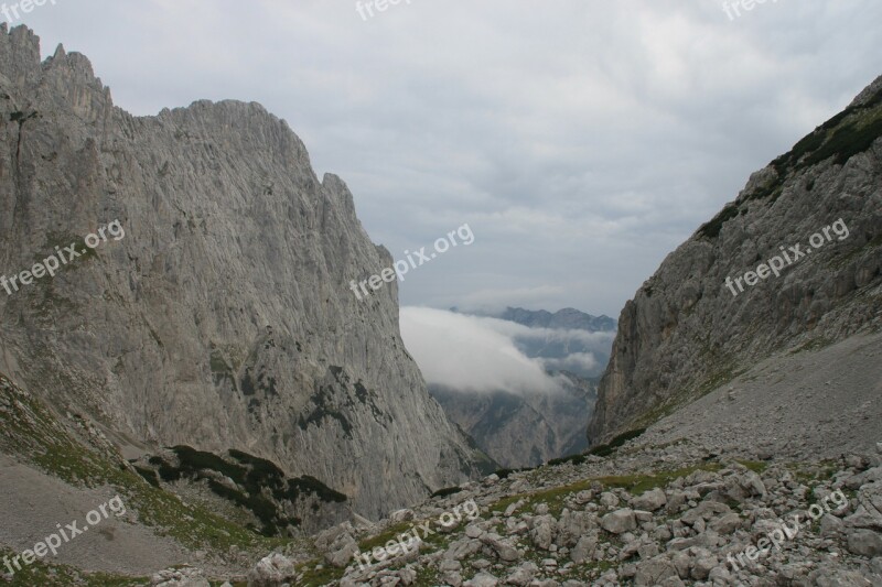 Wilderkaiser Stone Gutter Mountains Alpine Kaiser Mountains