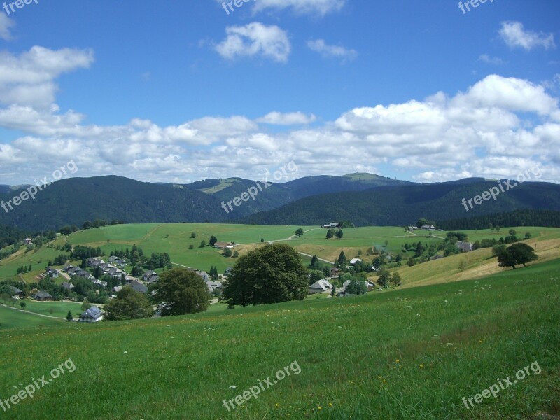 Hofsgrund Black Forest Feldberg Clouds Free Photos