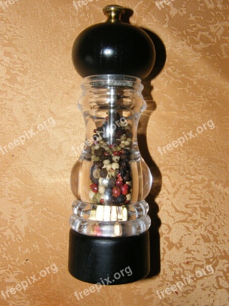 Pepper Mill Glass Orange Colorful Free Photos