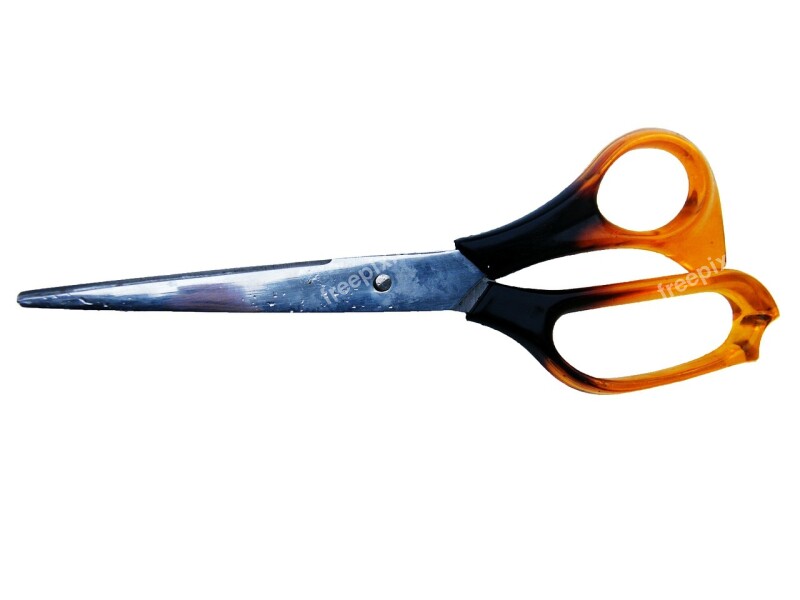 Paper Scissors Scissors Craft Scissors Orange Office