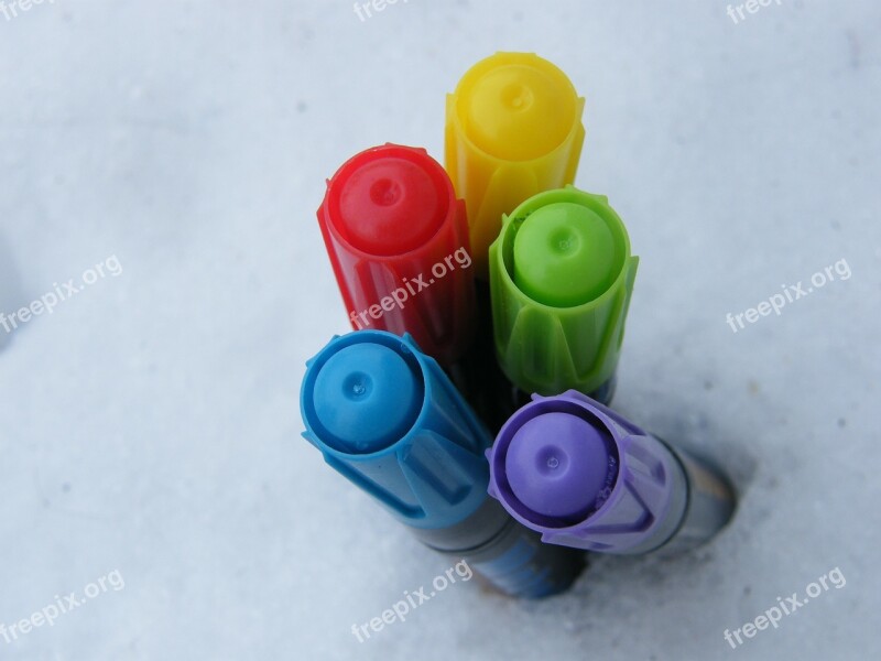 Colored Pencils Office Pens Colorful Free Photos