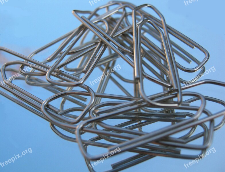 Office Paper Clips Several Metal Free Photos