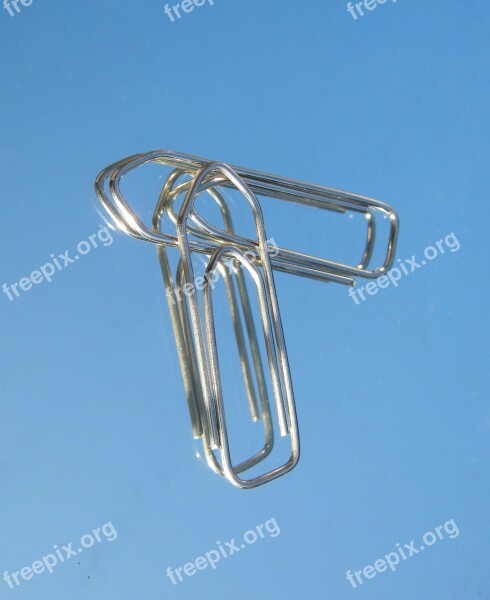 Office Paper Clips Pair Several Metal