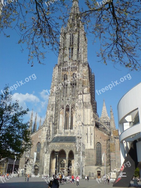 Ulm Cathedral Square Münster Sky Blue