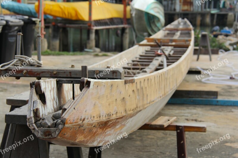 Wood Boat Custom Made Boat Tai O Village Fishing Village