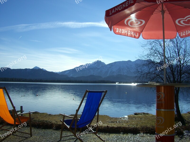 Lake Relaxation Nature Mirroring Deck Chair