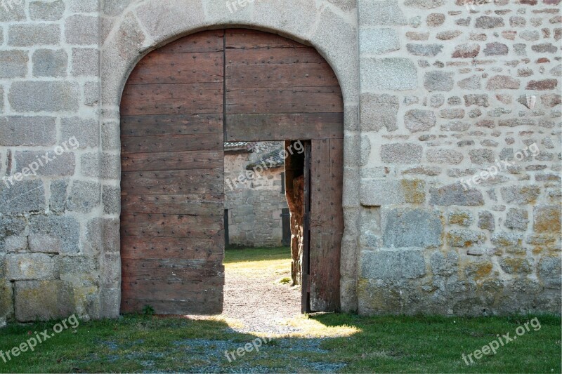 Old Door Ancient Door Door With Opening Curved Door Courtyard Door