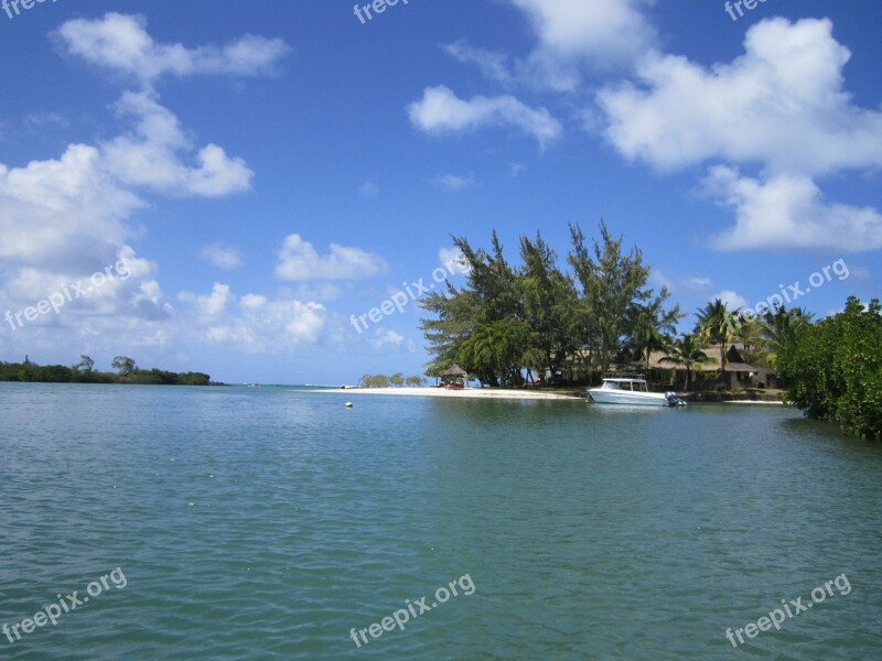 Sea Idyll Beach Mauritius Lonely Island