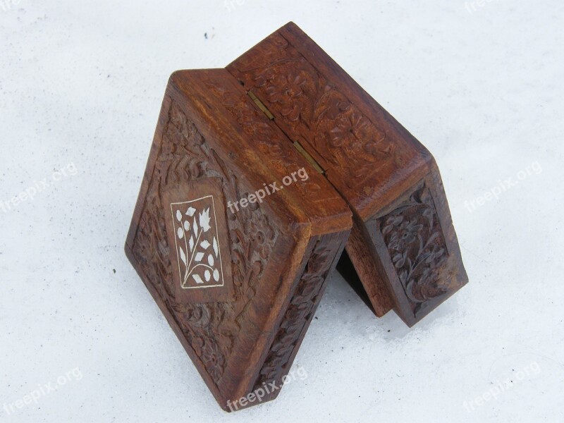 Box Brown Carved Casket Free Photos