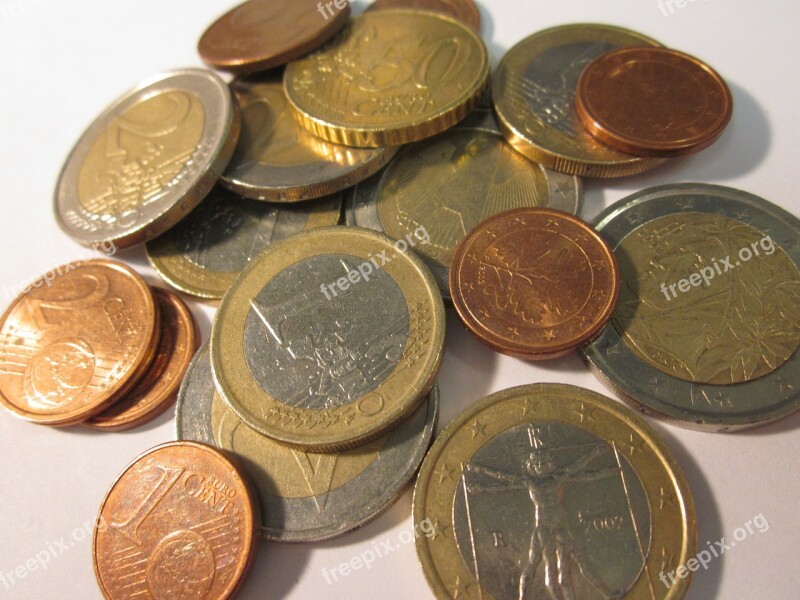 Loose Change Euro Coins Free Photos