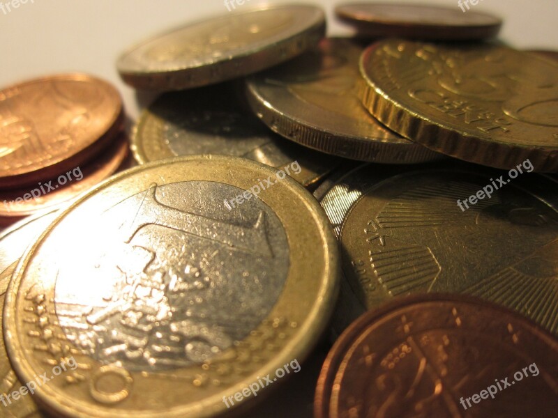 Loose Change Euro Coins Free Photos