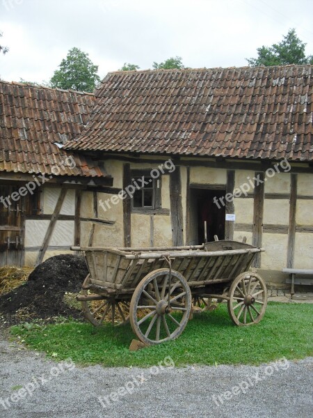 Farm Cart Agriculture Agriculture Museum Old Farmhouse